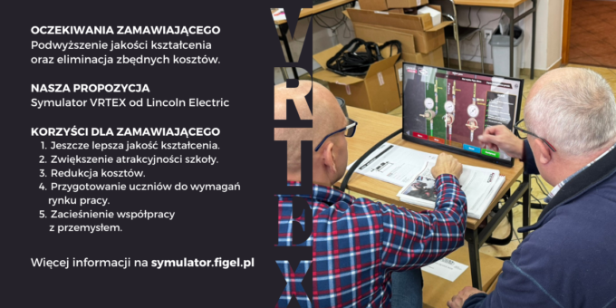 Symulator Spawania Vrtex od LincolnElectric dla szkoły mechanicznej