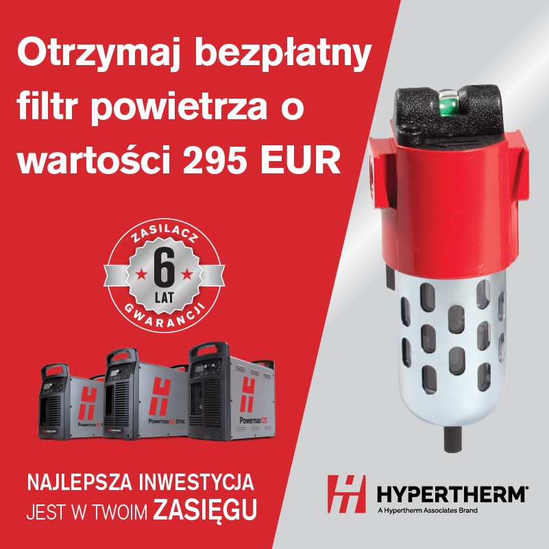 bezpłatny filtr powietrza Hypertherm